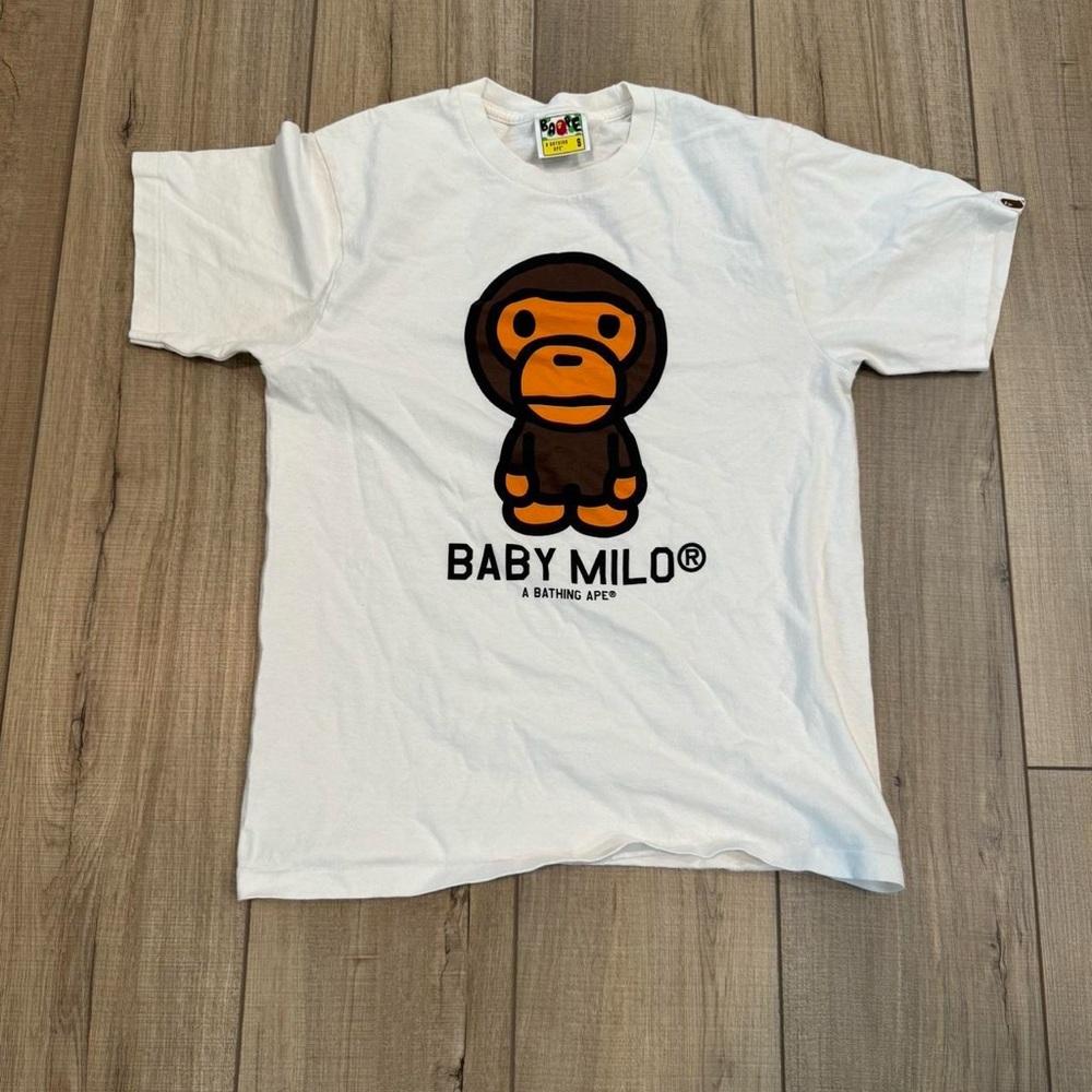 Baby Milo Bape t shirt in white
